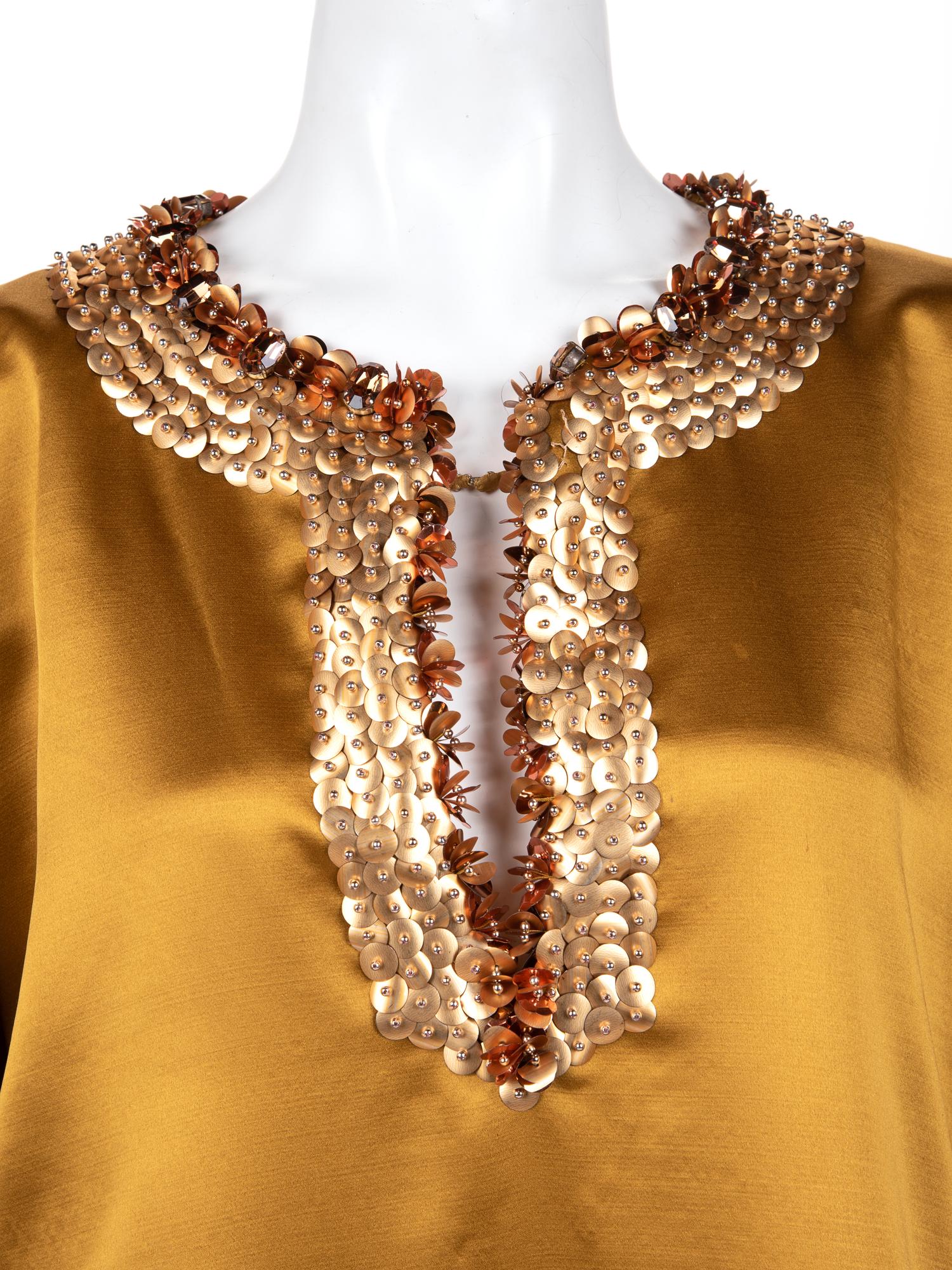 Givenchy Haute Couture Embellished Satin Top, 1980-90s