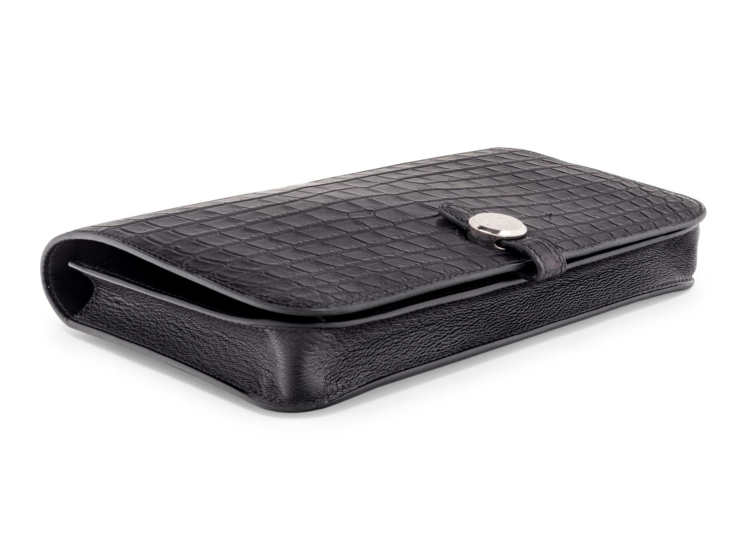 Hermès Crocodile Dogon Duo Wallet, 2010s