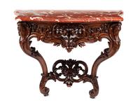 A Régence Carved Walnut Console Table