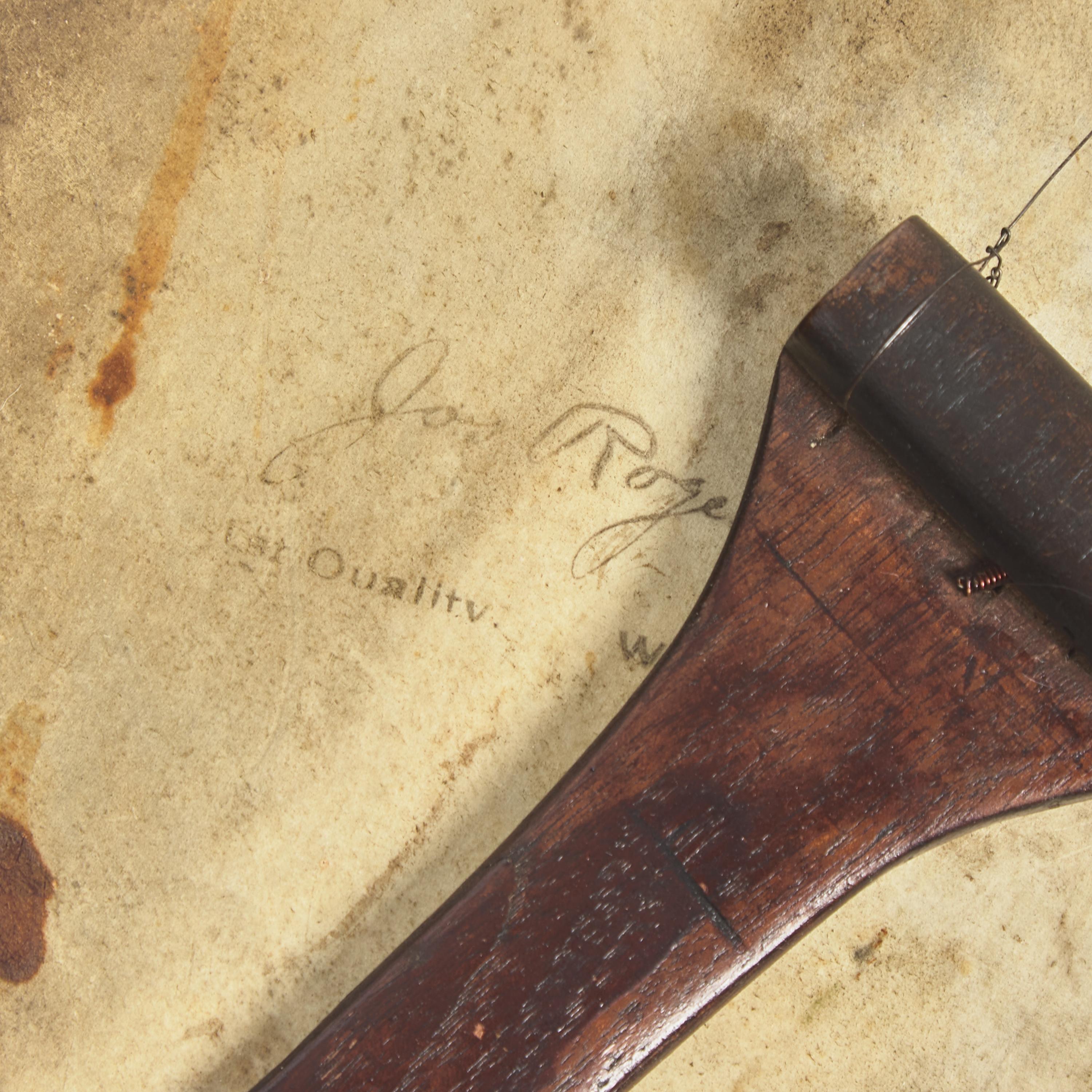 An American Primitive Mother of Pearl and Tin-Type Inset Banjo