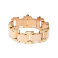 RETRO, BICOLOR GOLD BRACELET