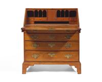 A Chippendale Tiger Maple Slant-Front Desk