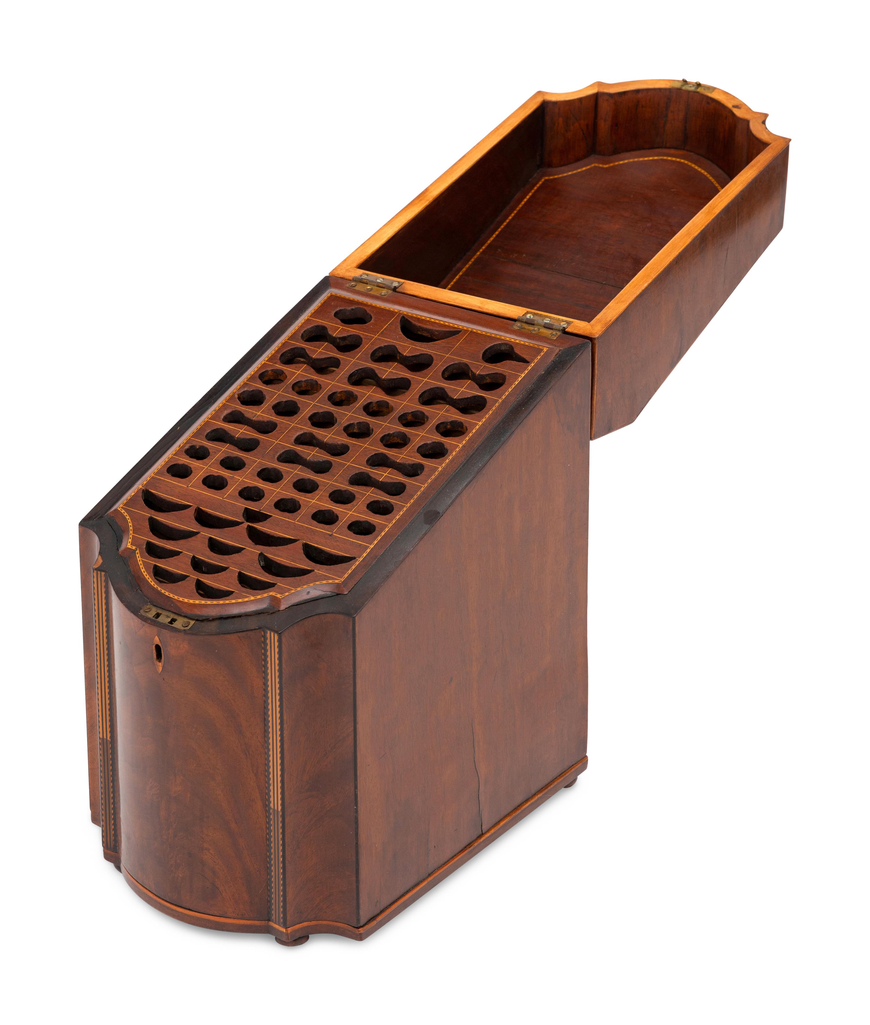 A George III Mahogany Cutlery Box