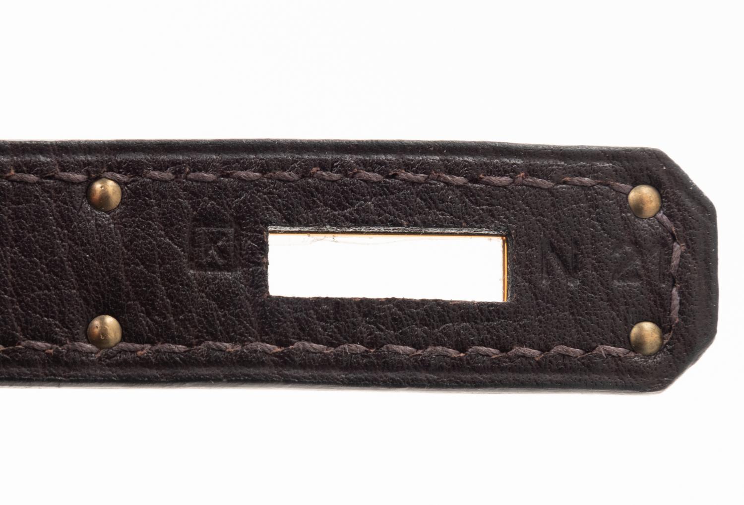 Hermès Dark Brown Leather 32cm Kelly Bag, 2007