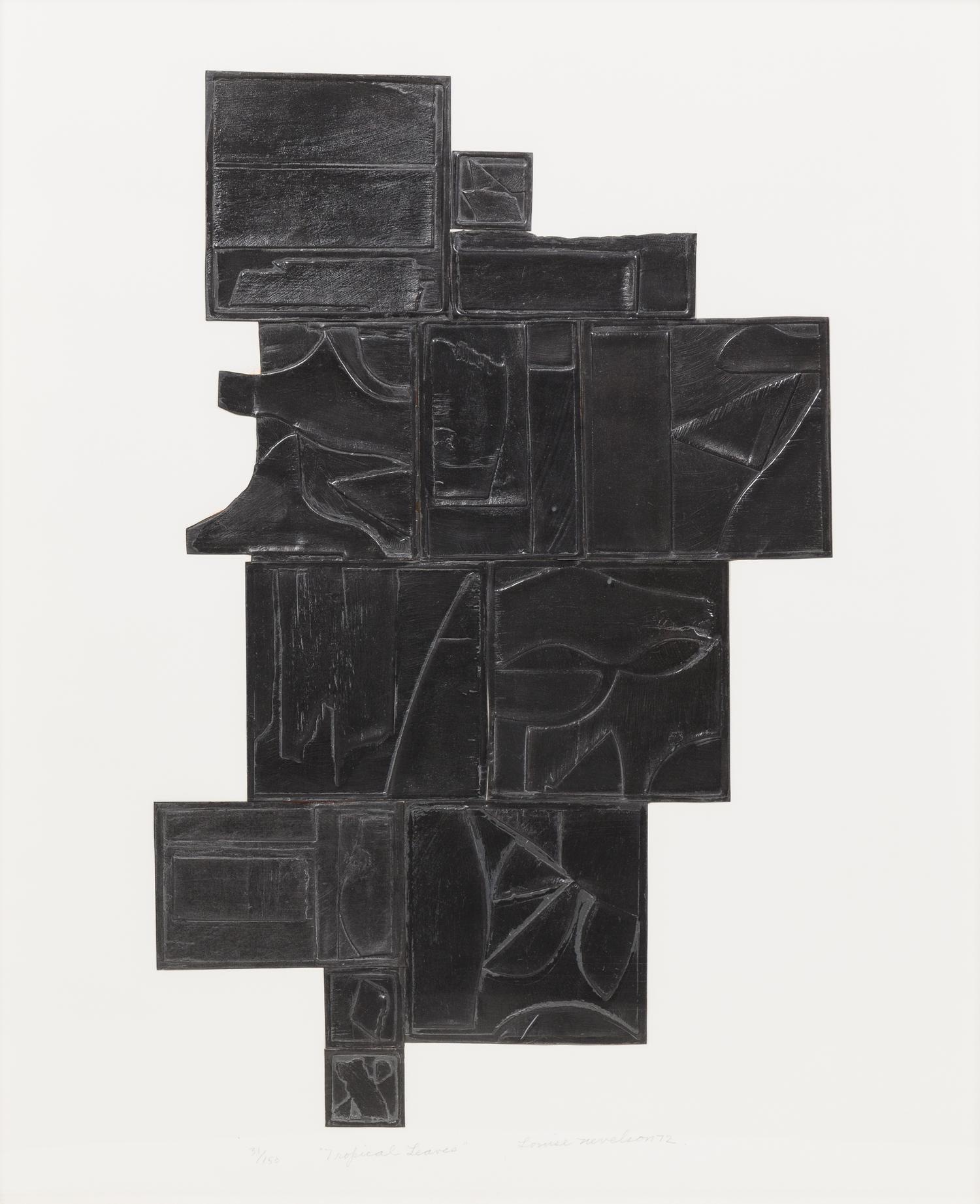 Louise Nevelson, (American, 1899 - 1998), Tropical Leaves, 1972