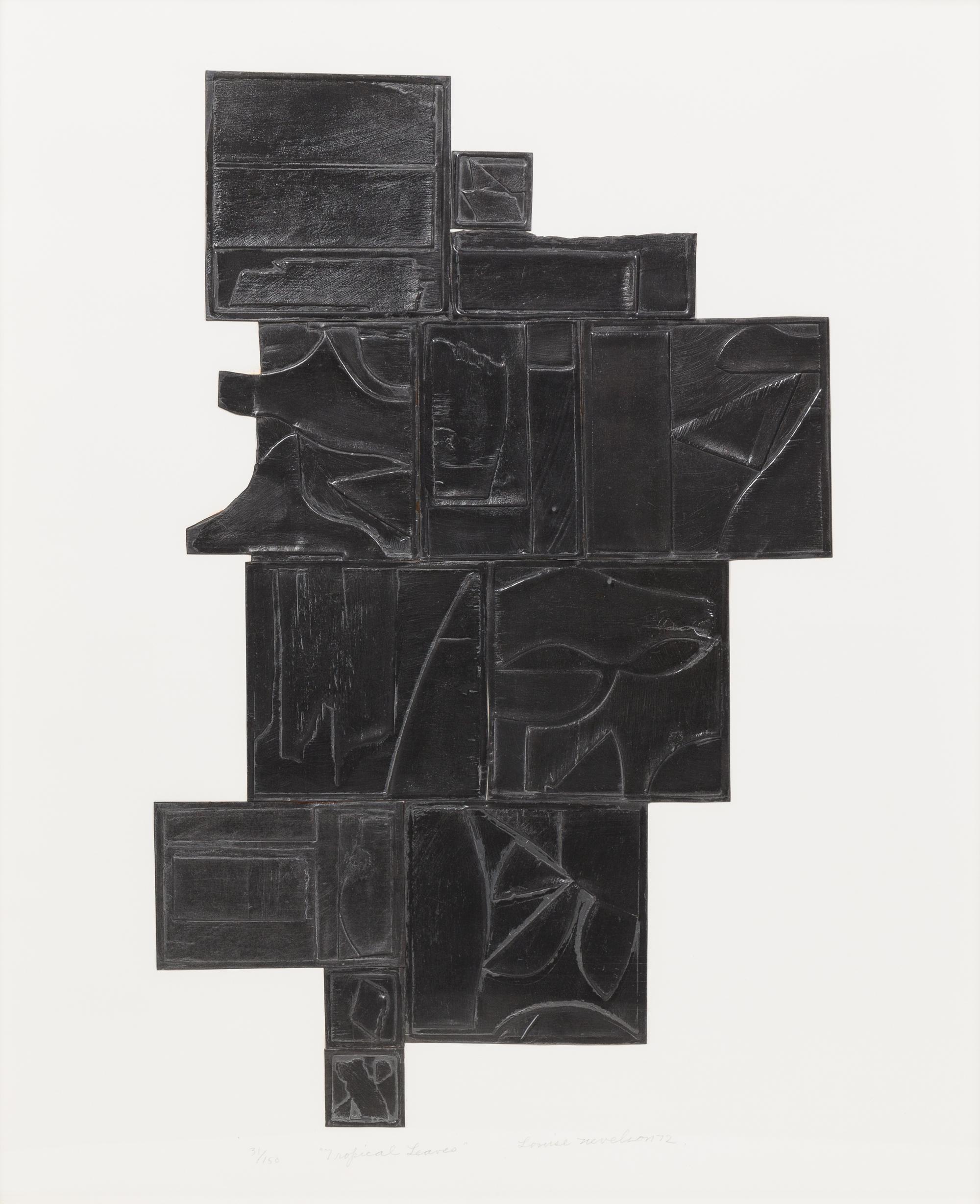 Louise Nevelson, (American, 1899 - 1998), Tropical Leaves, 1972