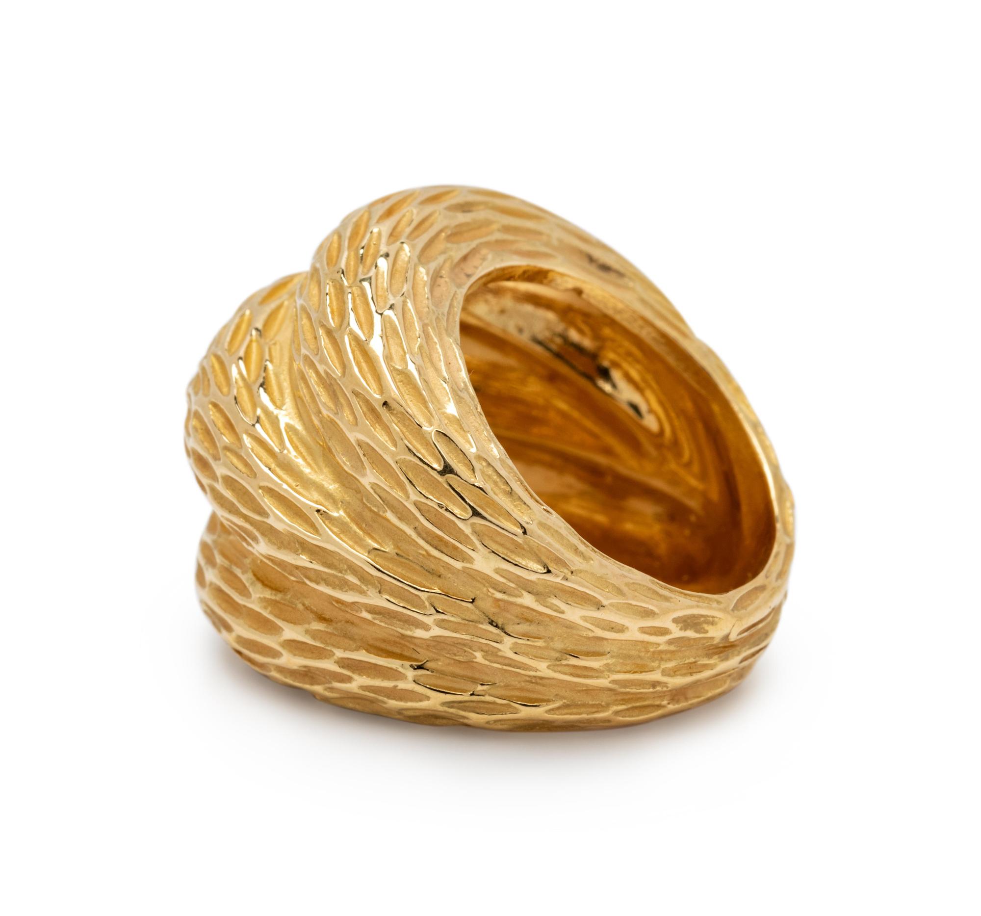 YELLOW GOLD BOMBE RING