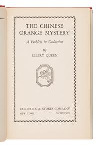 Queen, Ellery [pseudonyms of Frederick Dannay and Manfred Bennington]. The Chinese Orange Mystery . New York: Frederick A. Stokes, 1934.