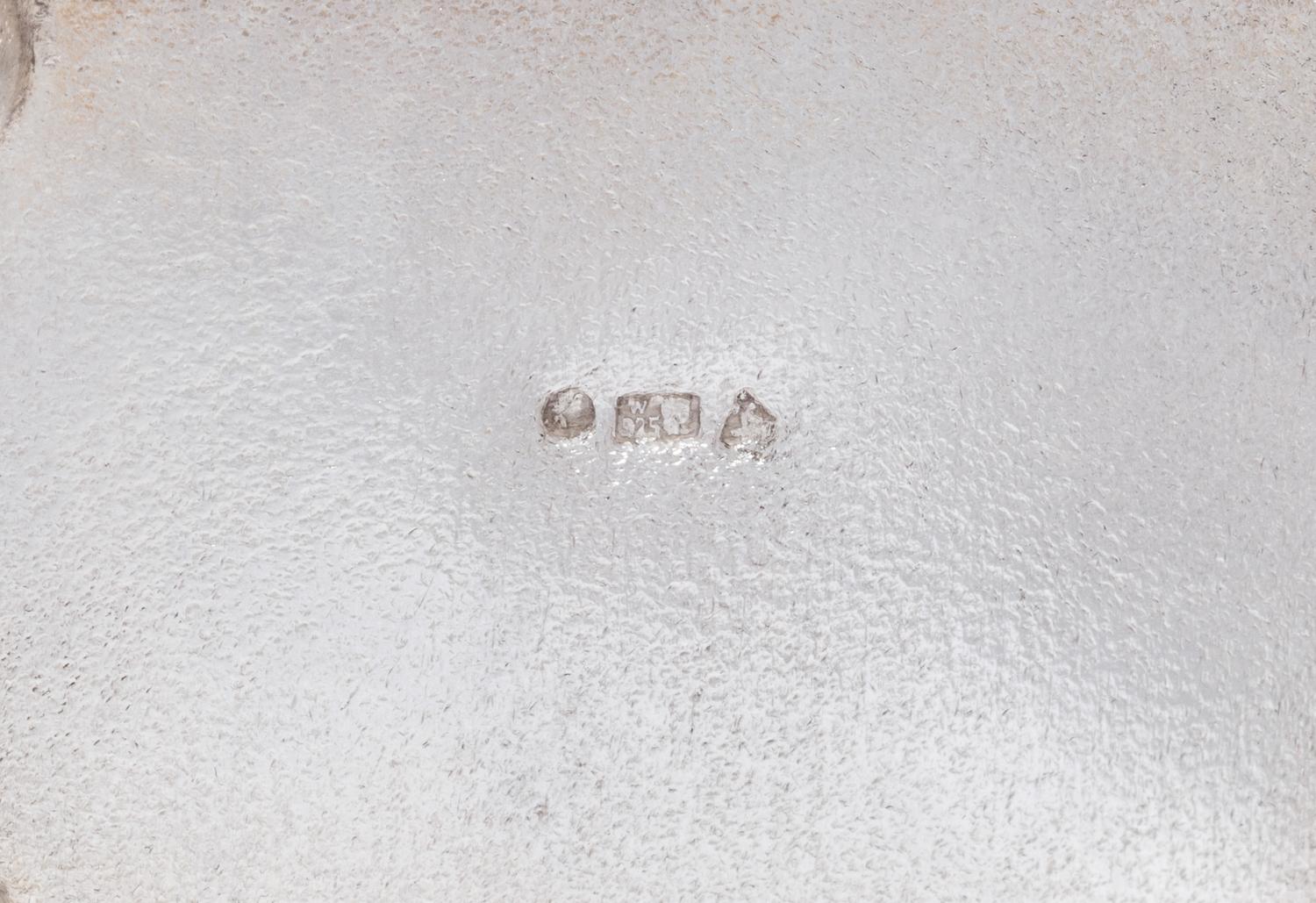 A Polish Silver Trinket Box with Inlaid Amber Cartouche