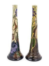 A Pair of European Art Pottery Vases