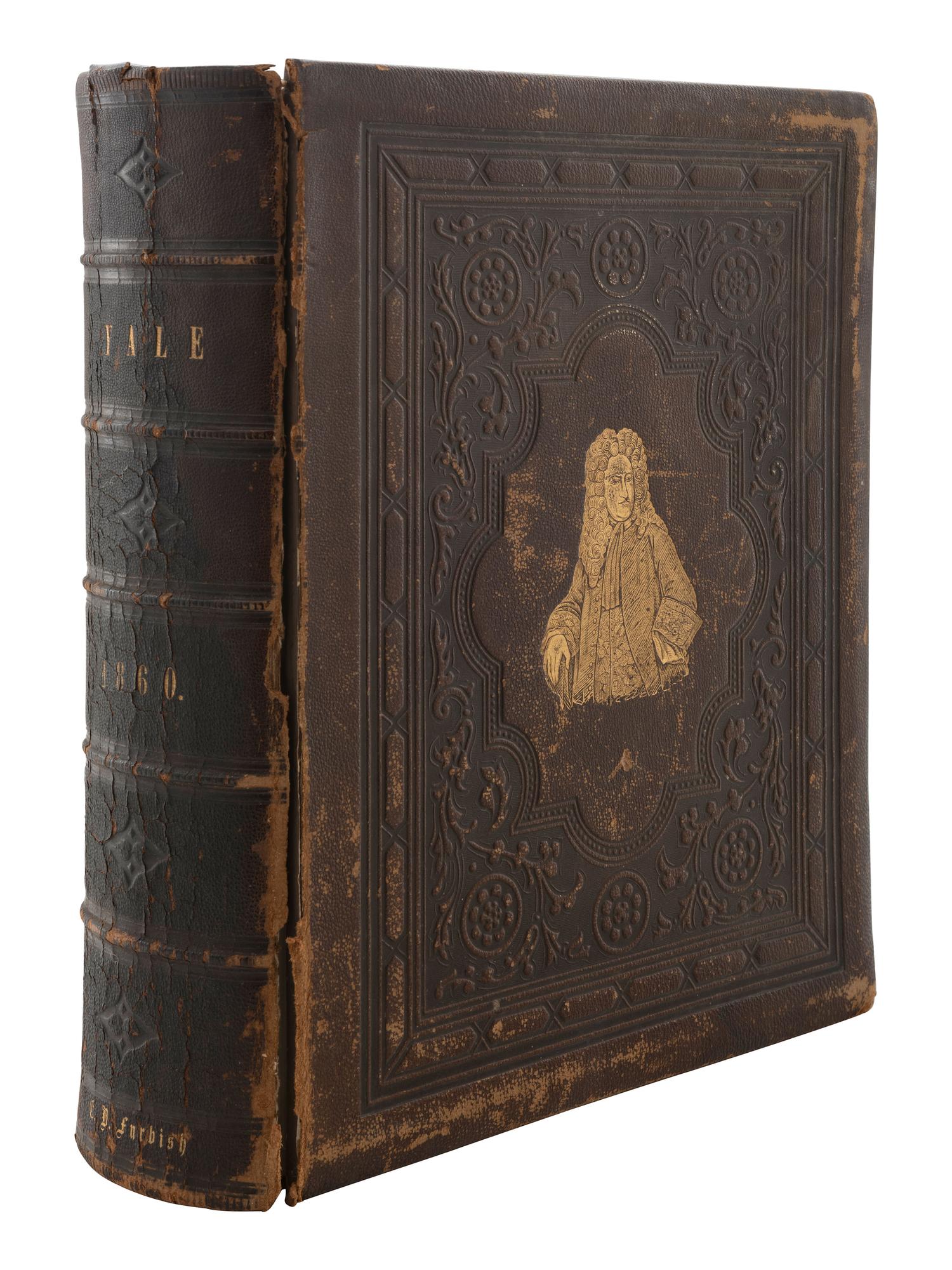 [EARLY PHOTOGRAPHY]. Trio of Yale albums, dated 1856, 1860, & 1868, ft. individual and group portraits, scenes around campus, and inscriptions from classmates incl. many soldiers.