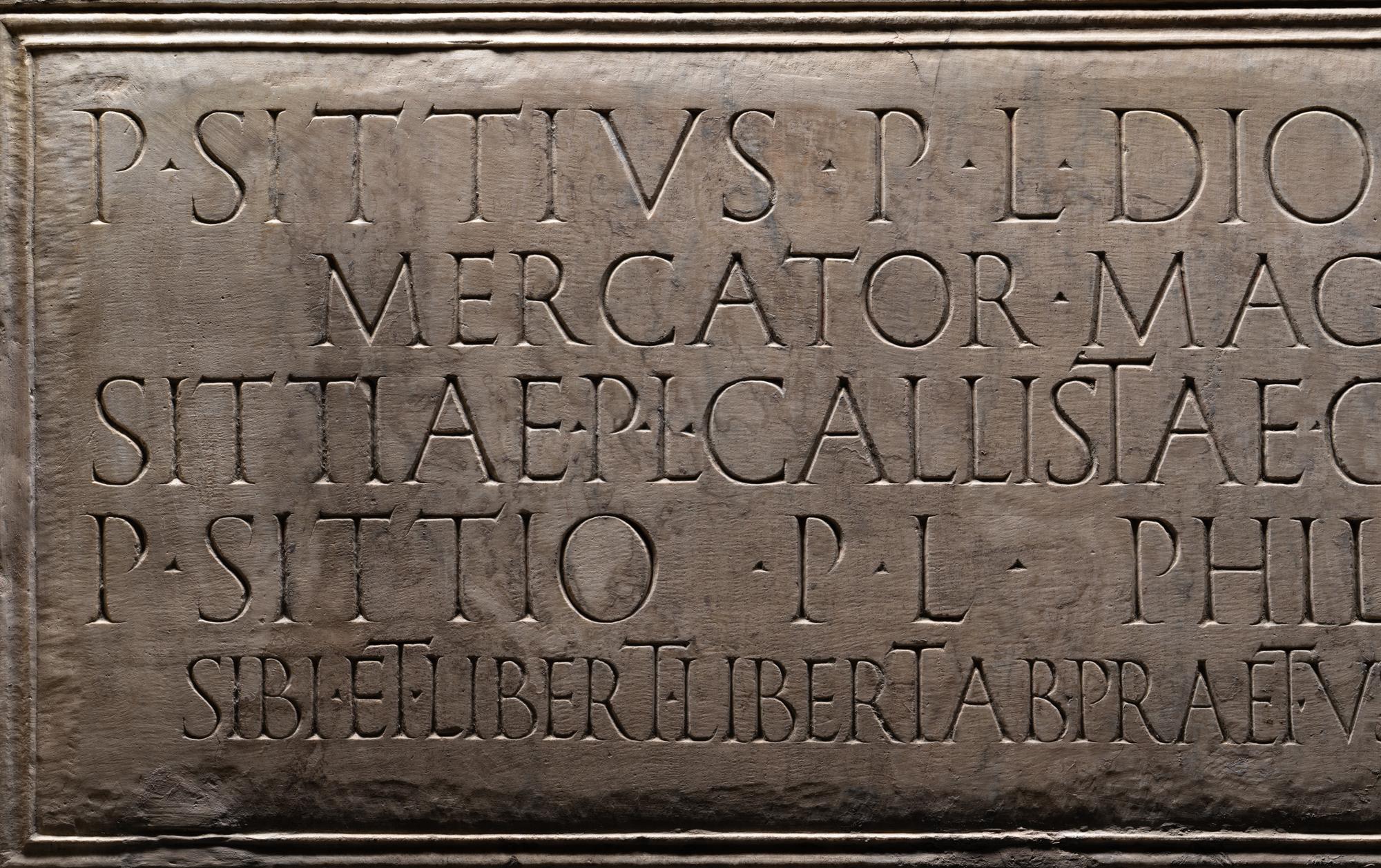 A Roman Marble Inscribed Panel