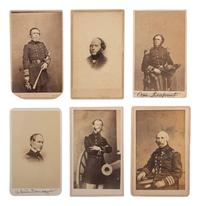 [CIVIL WAR]. A group of 6 CDVs of Brown Water Navy flag officers, comprising: