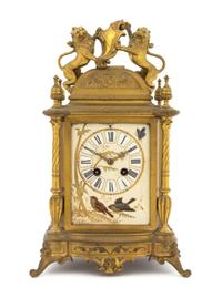 A French Gilt Bronze Mantel Clock Height 14 inches. — MOVEMENT BY JAPY FRERES, 19TH CENTURY