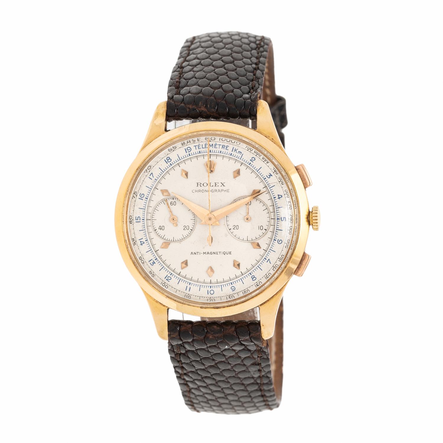 Rolex, Ref. 3834, 18K Yellow Gold Vintage Chronograph Watch