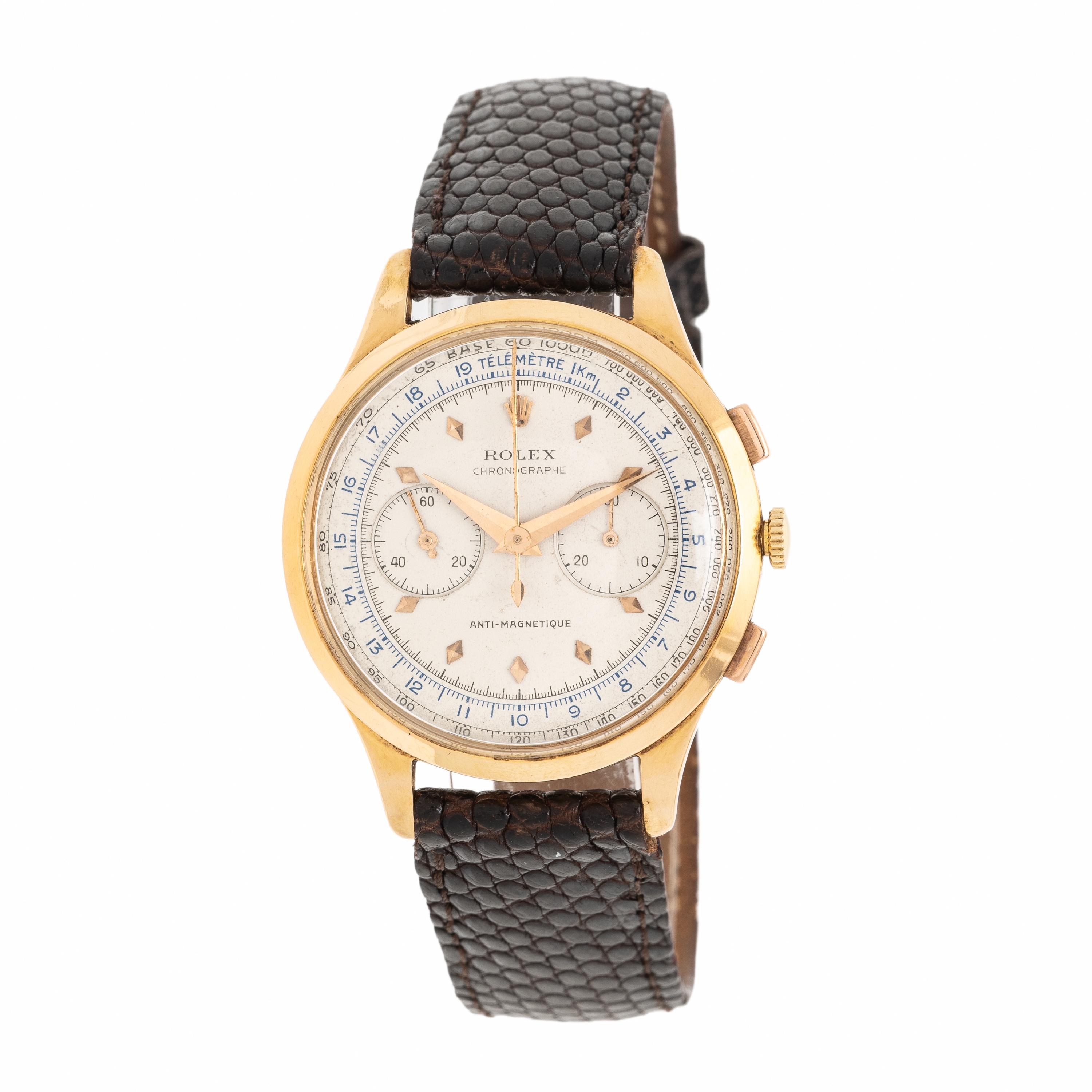 Rolex, Ref. 3834, 18K Yellow Gold Vintage Chronograph Watch
