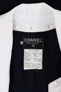 Chanel Cotton Jacket with Removable Collar and Cuffs, Late 1980s