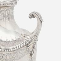 A George III sterling silver hot water urn Charles Wright, London, 1774