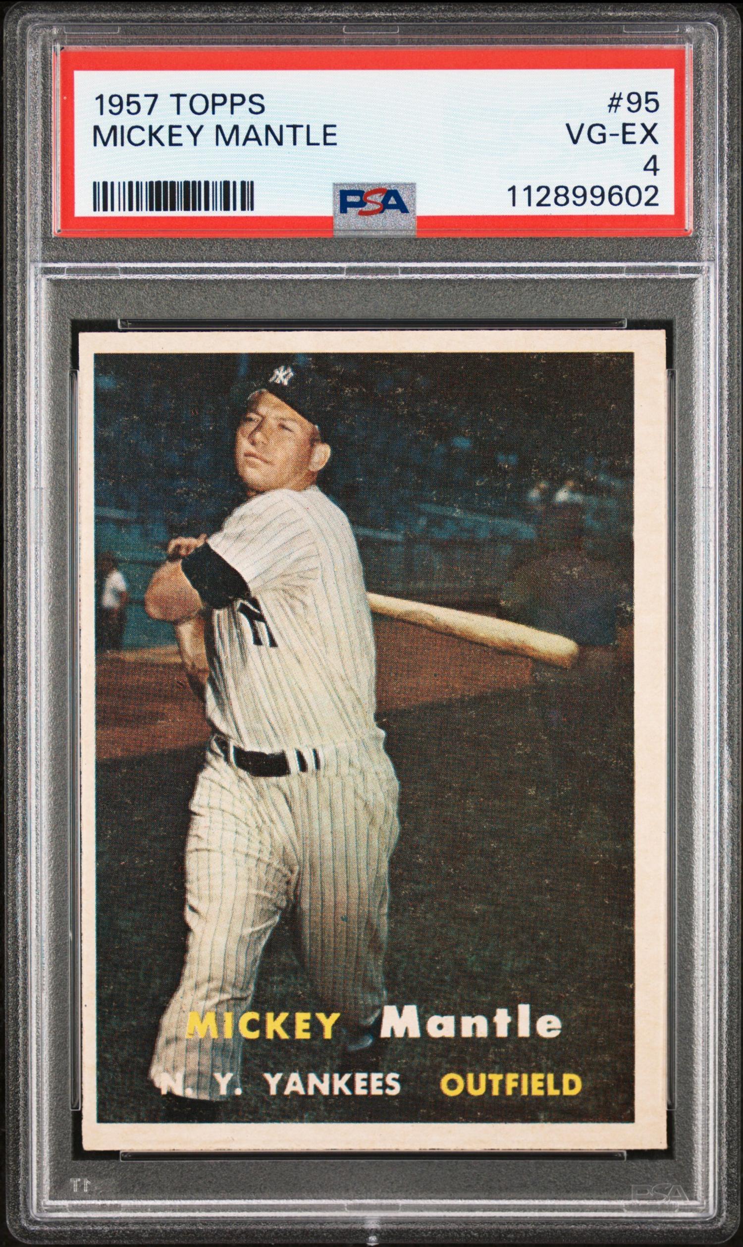 A 1957 Topps Mickey Mantle Baseball Card No. 95 (PSA 4 VG-EX)