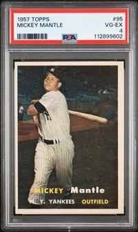 A 1957 Topps Mickey Mantle Baseball Card No. 95 (PSA 4 VG-EX)
