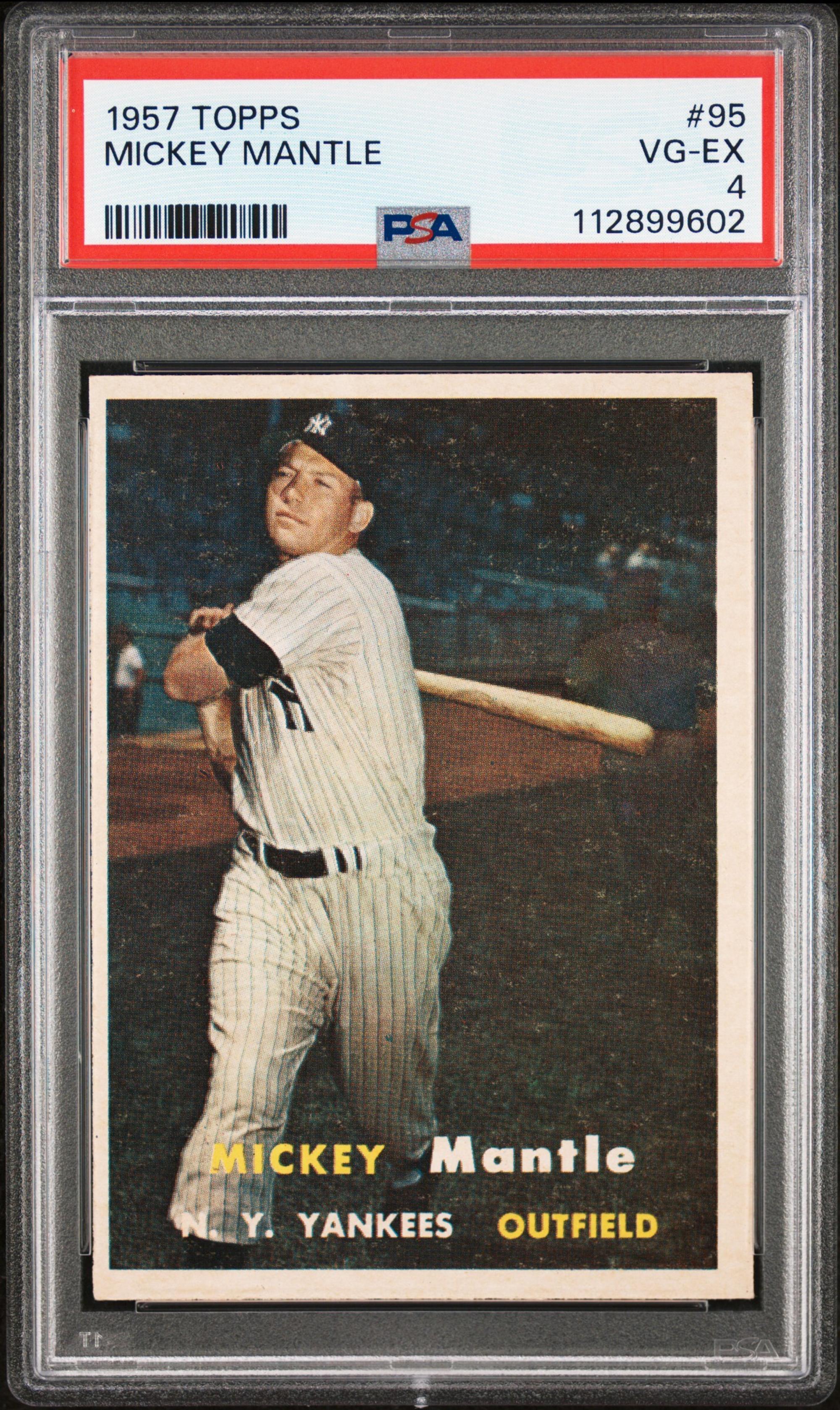 A 1957 Topps Mickey Mantle Baseball Card No. 95 (PSA 4 VG-EX)