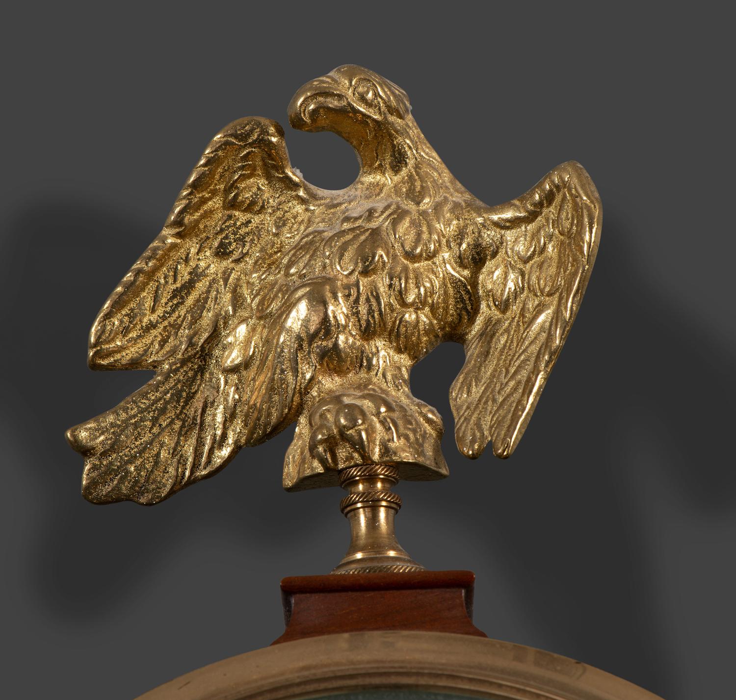 A Federal Style Eglomise Inset Banjo Clock