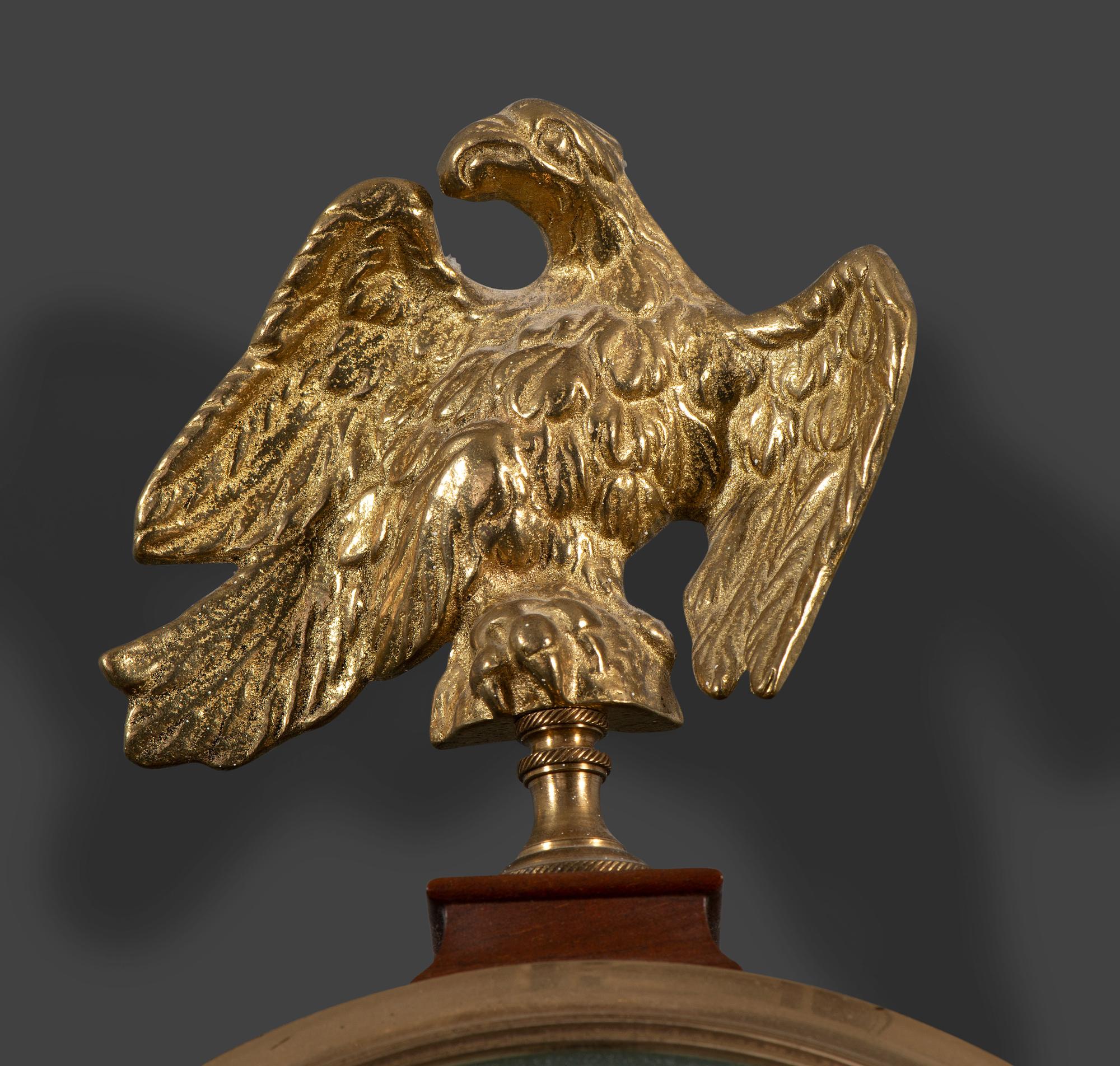 A Federal Style Eglomise Inset Banjo Clock