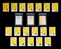 A Group of 21 Hall of Fame and Notable Signed Autograph Baseball Cards (Beckett Authentication Services BAS Certified),