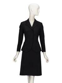 Prada, Black Twill Skirt Suit