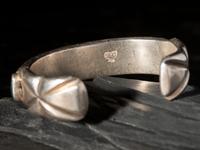 Heavy Silver and Turquoise Cuff Bracelet