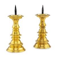 A Pair of Brass Pricket Sticks