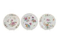 Three Chinese Export Porcelain Plates
