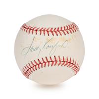 A Sandy Koufax Single Signed Autograph Baseball (Beckett Authentication Services Letter)
