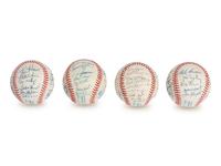 A Group of 1980s and 90s New York Yankees Team Signed Autograph Baseballs Featuring Don Mattingly