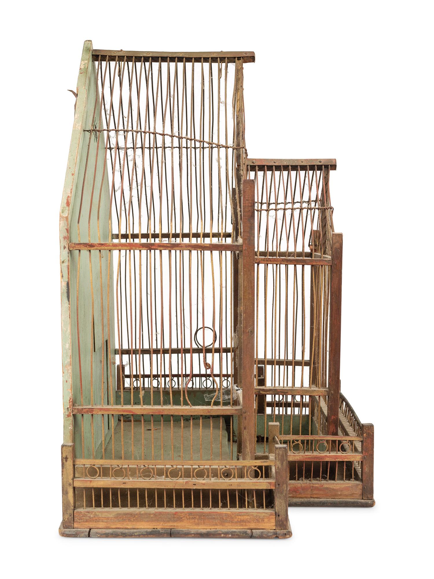 Four Architectural Bird Cages