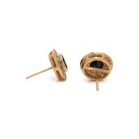 BLACK DIAMOND AND DIAMOND EARRINGS