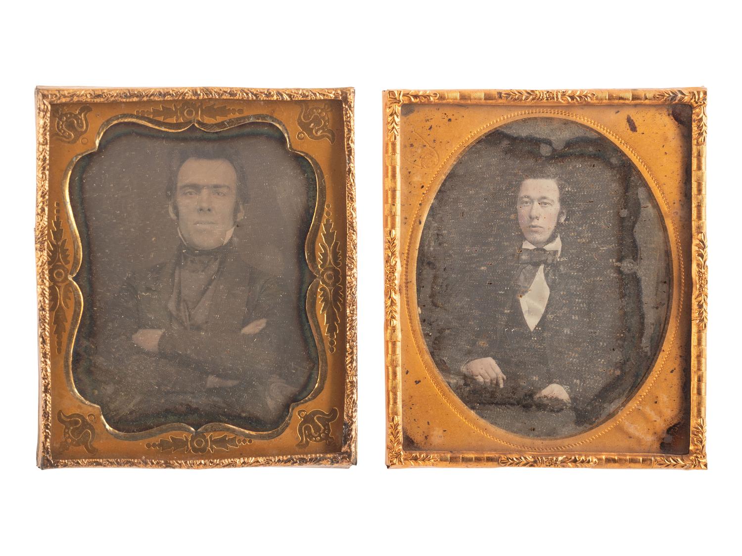[EARLY PHOTOGRAPHY]. A group of 21 daguerreotype portraits of distinguished gentlemen of various ages, including: