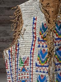 Sioux Beaded Hide Vest, with Eagle