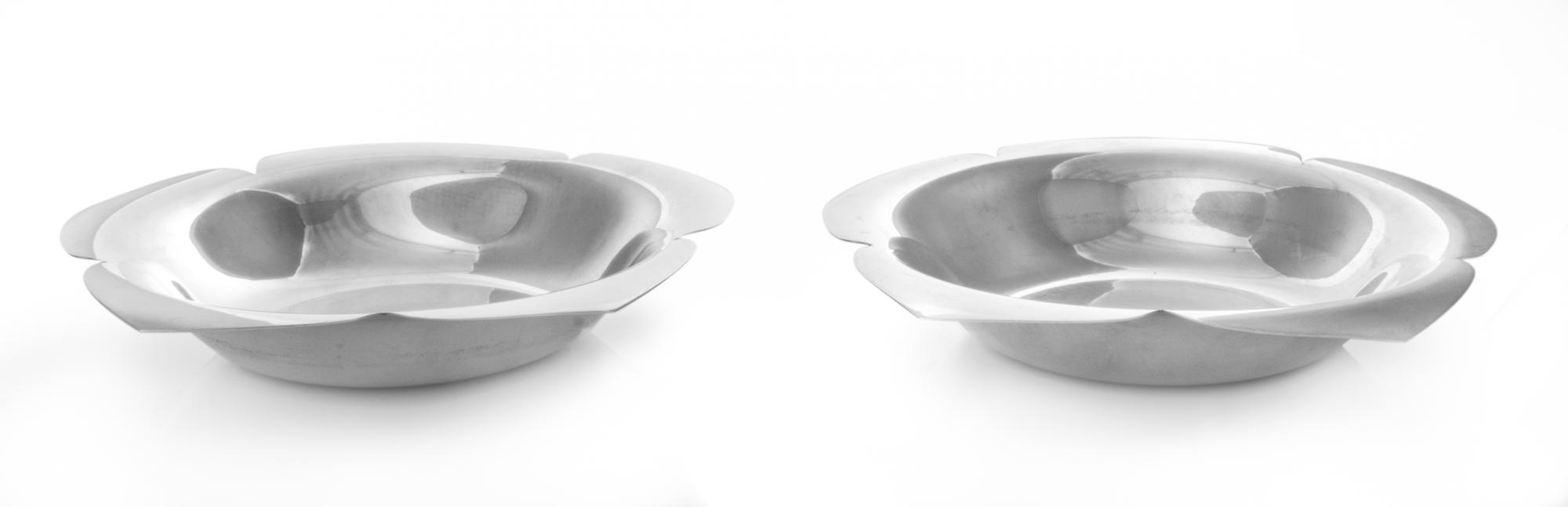 A Pair of American Silver Candy Dishes, Tiffany & Co., New York, NY, each with a scalloped rim.