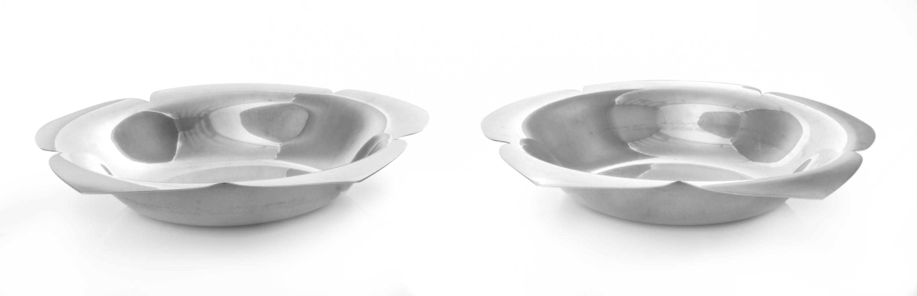 A Pair of American Silver Candy Dishes, Tiffany & Co., New York, NY, each with a scalloped rim.
