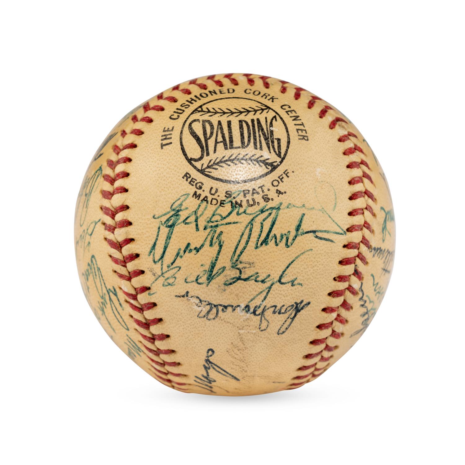 A 1957 New York Giants Team Signed Autograph Baseball Including Willie Mays (JSA Letter of Authenticity),
