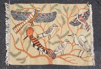 Two Flat Woven Wool Rugs Dimensions of larger 2 feet 10 inches x 2 feet 2 inches. — 20TH CENTURY