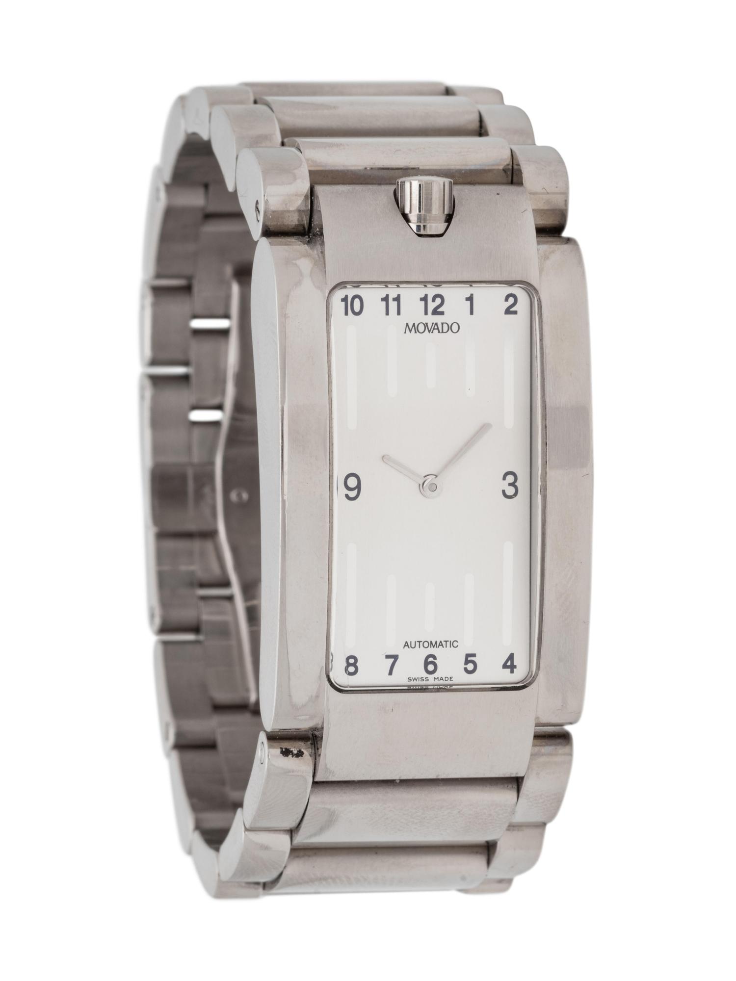 A Stainless Steel 'Elliptica' Wristwatch, Movado,