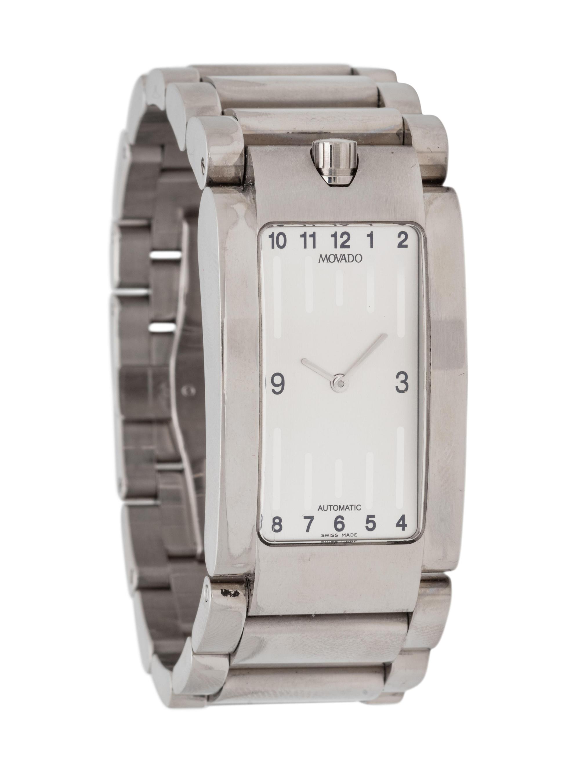 A Stainless Steel 'Elliptica' Wristwatch, Movado,