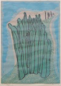 Six works: Arising, 1967; Creation of Adam , 1967; From the Primeval Pit, 1967; Earth People, 1966; Earth People, 1966; and People of the Sun, 1966