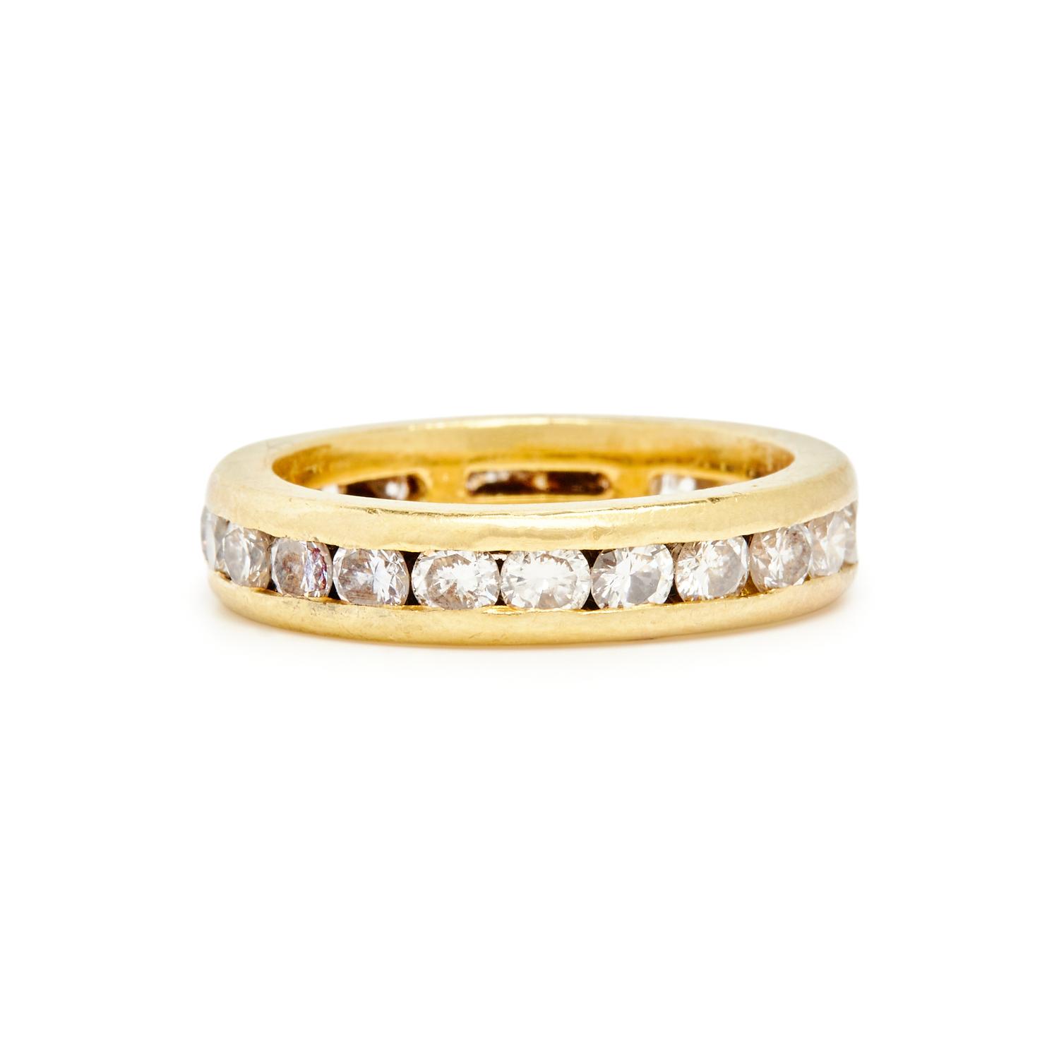 YELLOW GOLD AND DIAMOND ETERNITY BAND