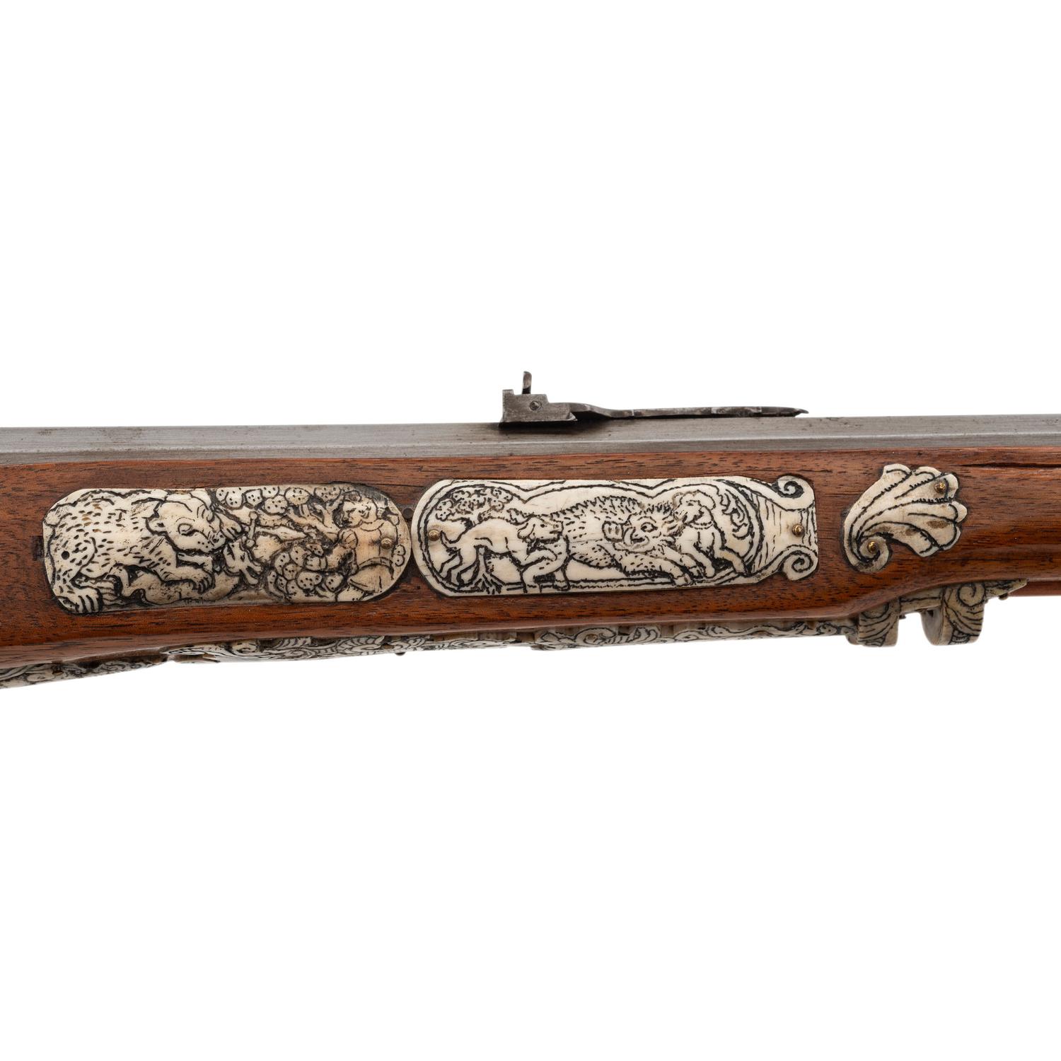 Contemporary Franco-German Snaphaunce Rifle with Venus Motifs