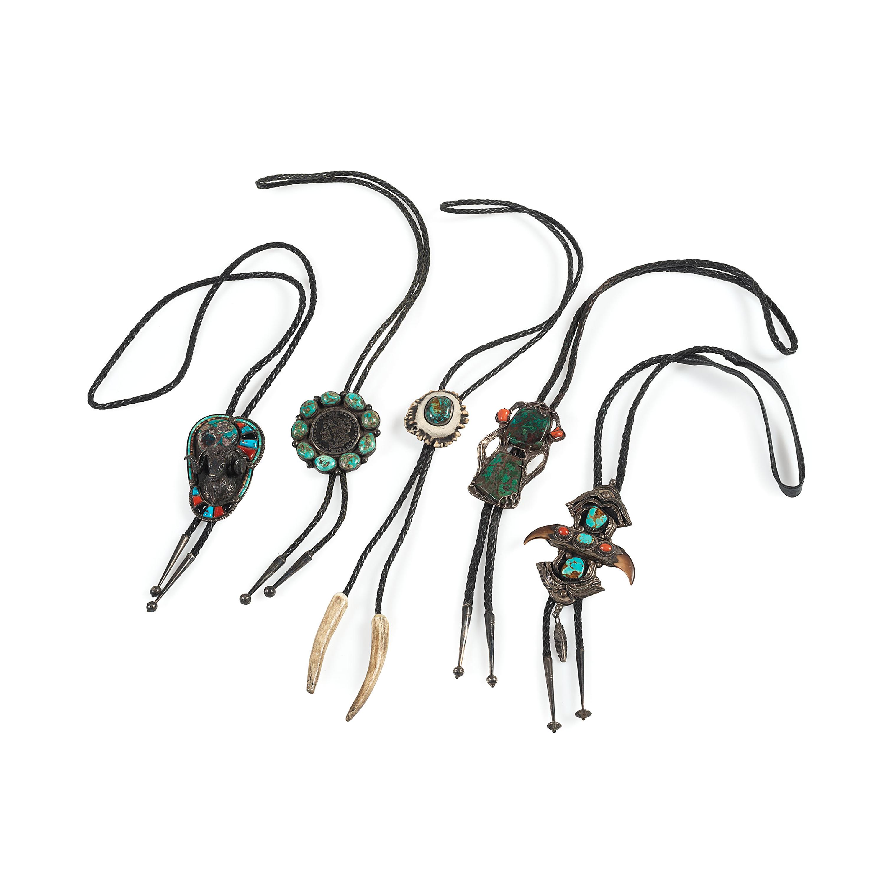 Group of Navajo and Southwestern-Style Bolo Ties