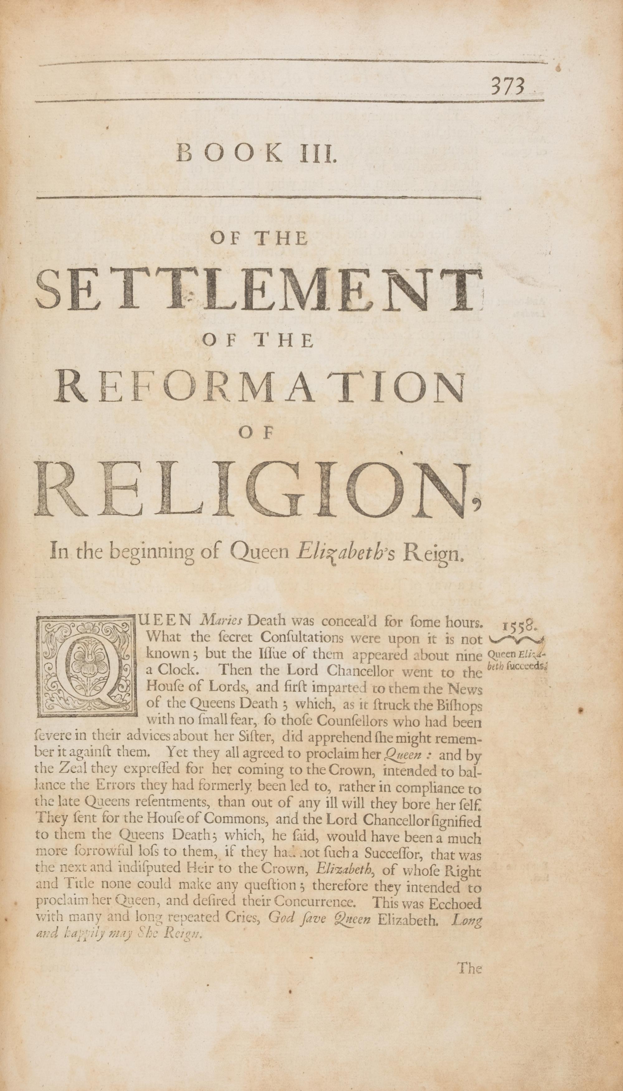 [Religion] Burnet, Gilbert. The History of the Reformation of the Church of England