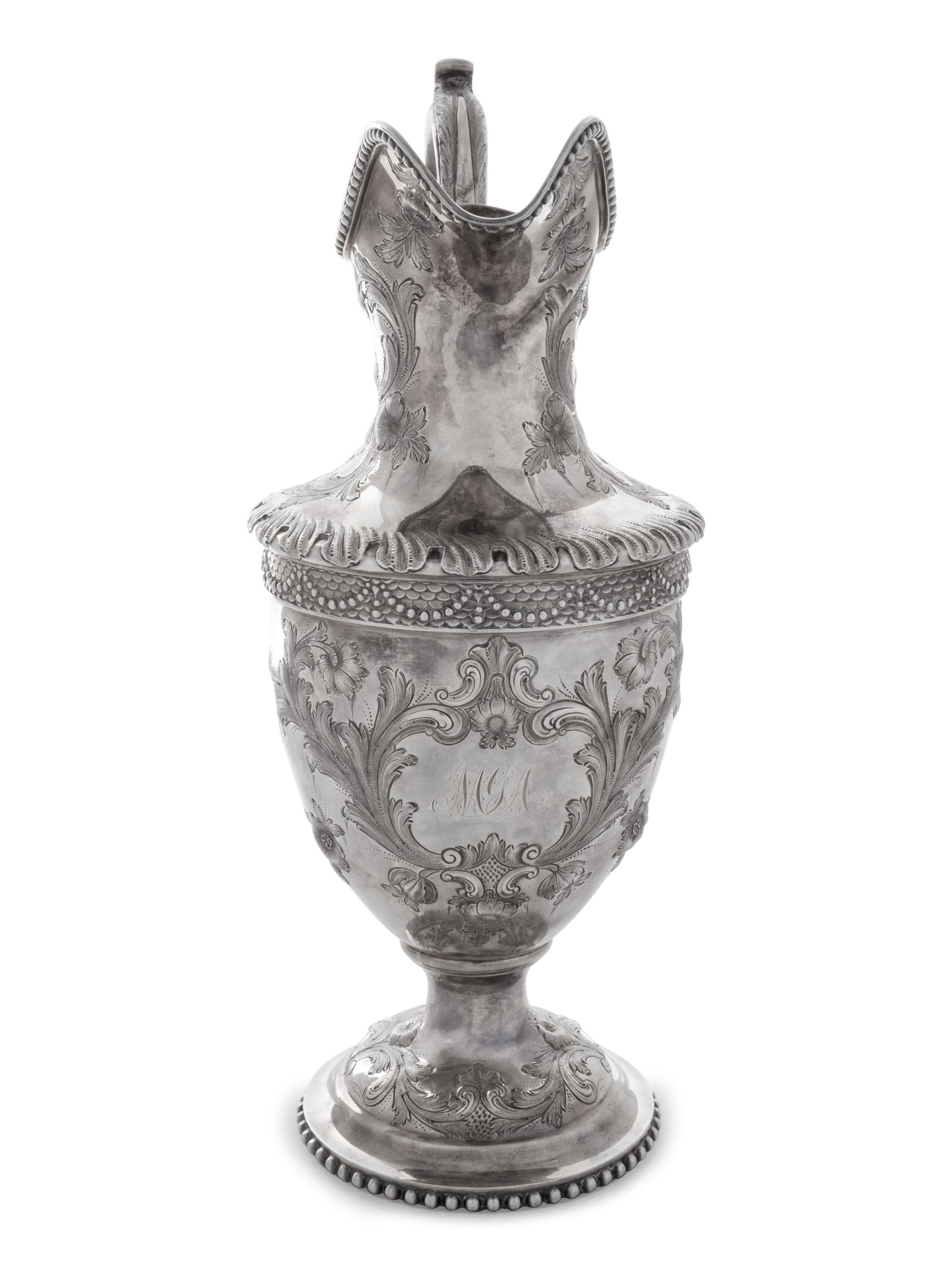 An American Silver Claret Jug